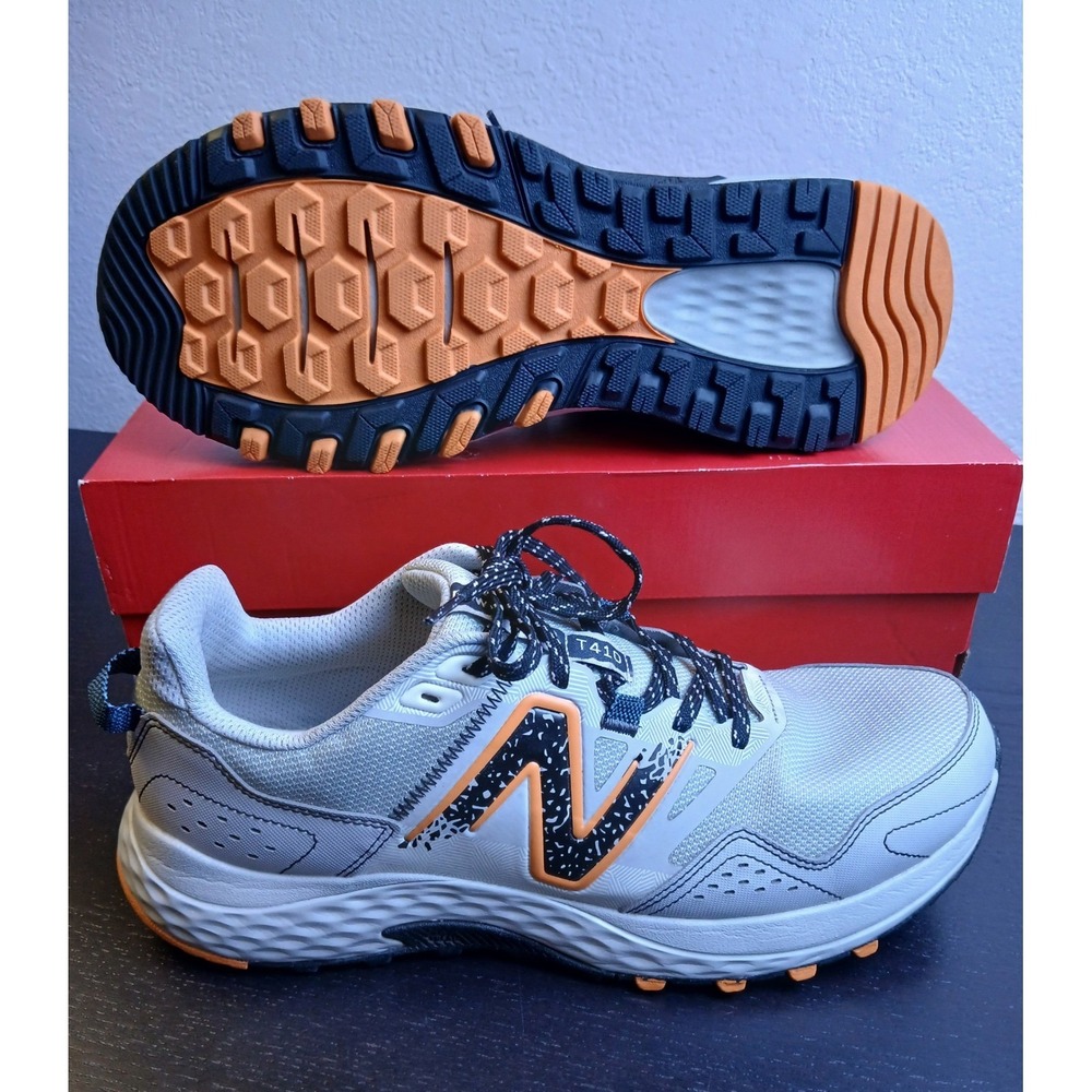 New Balance 410v8 Mens Trail Running Shoes Grey Orange MT410CA8 Size 12 D